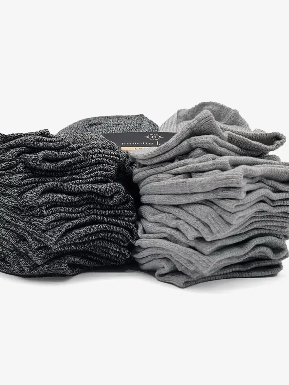 Nanette Lepore Low Cut Athletic Socks - Light Gray & Dark Gray 20 pairs